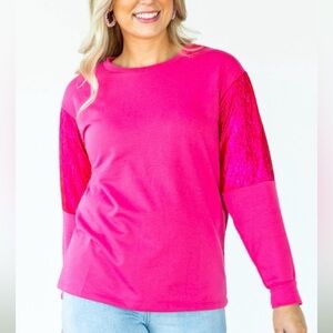 Pink Long Sleeve Women's Top